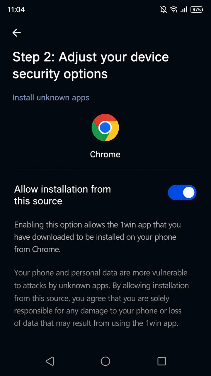 Step 2: Adjust your device security options